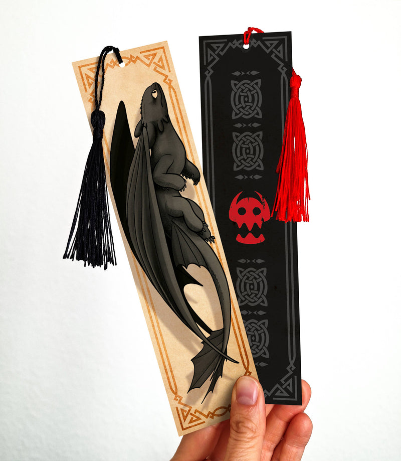 Marque-page recto‑verso Dragon Nocturne