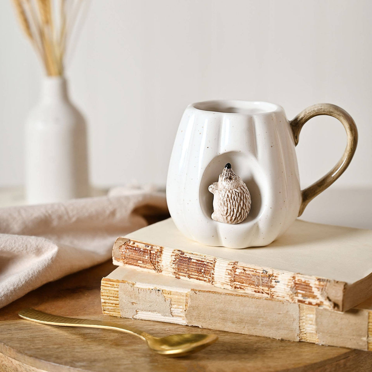 Mug hérisson en céramique – Tasse décorative nature et cocooning
