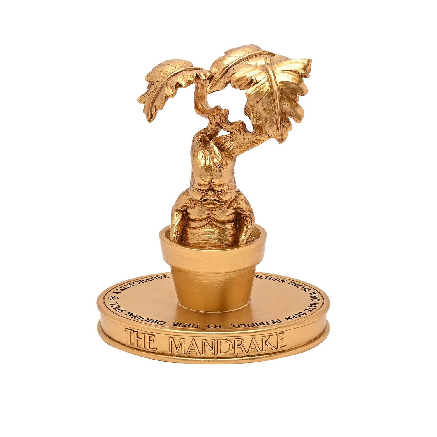 Figurine Mandragore Harry Potter – Collection Herbologie – Finition dorée