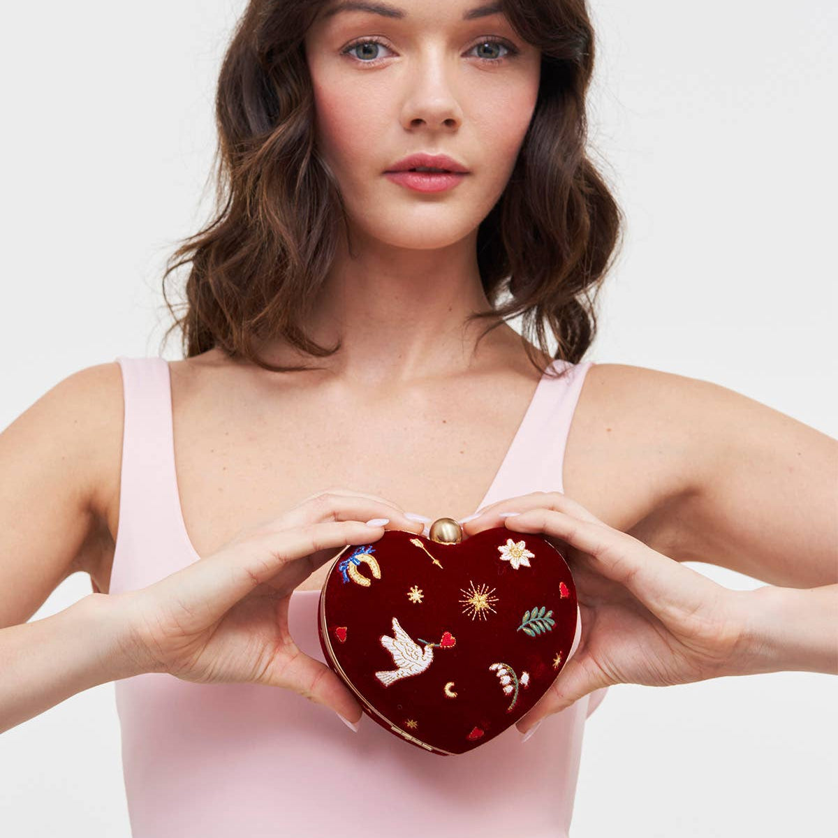 Boîte à Bijoux Cœur Velours Rouge Love Scatter – Fable England