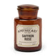 Bougie Parfumée Apothicaire Safran & Rose 226 g – Verre Ambré Vintage