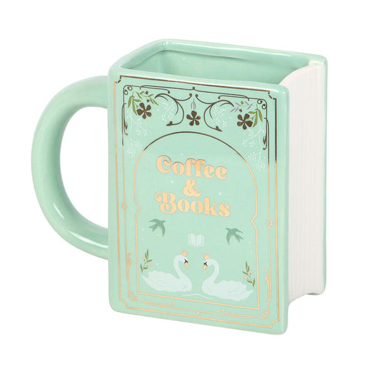Mug Livre Vert « Coffee & Books » en Céramique – Collection The Book Club