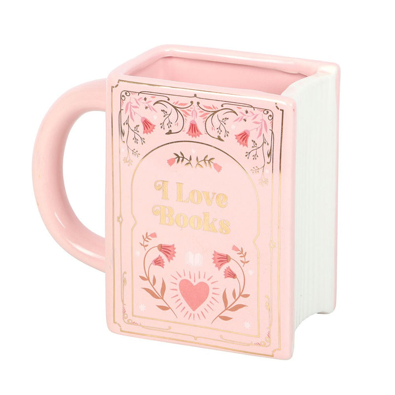 Mug Livre Rose « I Love Books » en Céramique – Collection The Book Club