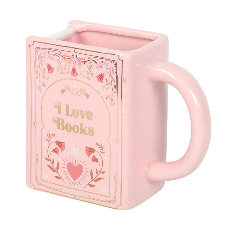 Mug Livre Rose « I Love Books » en Céramique – Collection The Book Club