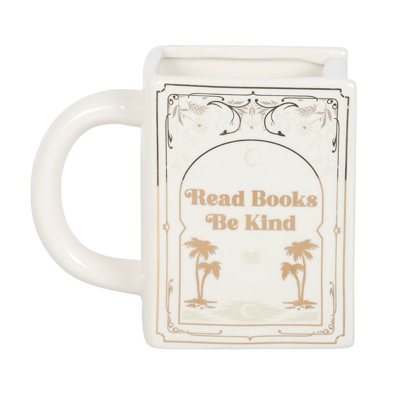Mug Livre Blanc « Read Books Be Kind » en Céramique – Collection The Book Club
