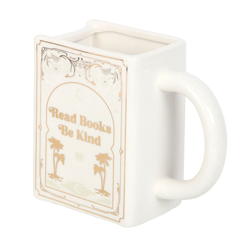 Mug Livre Blanc « Read Books Be Kind » en Céramique – Collection The Book Club