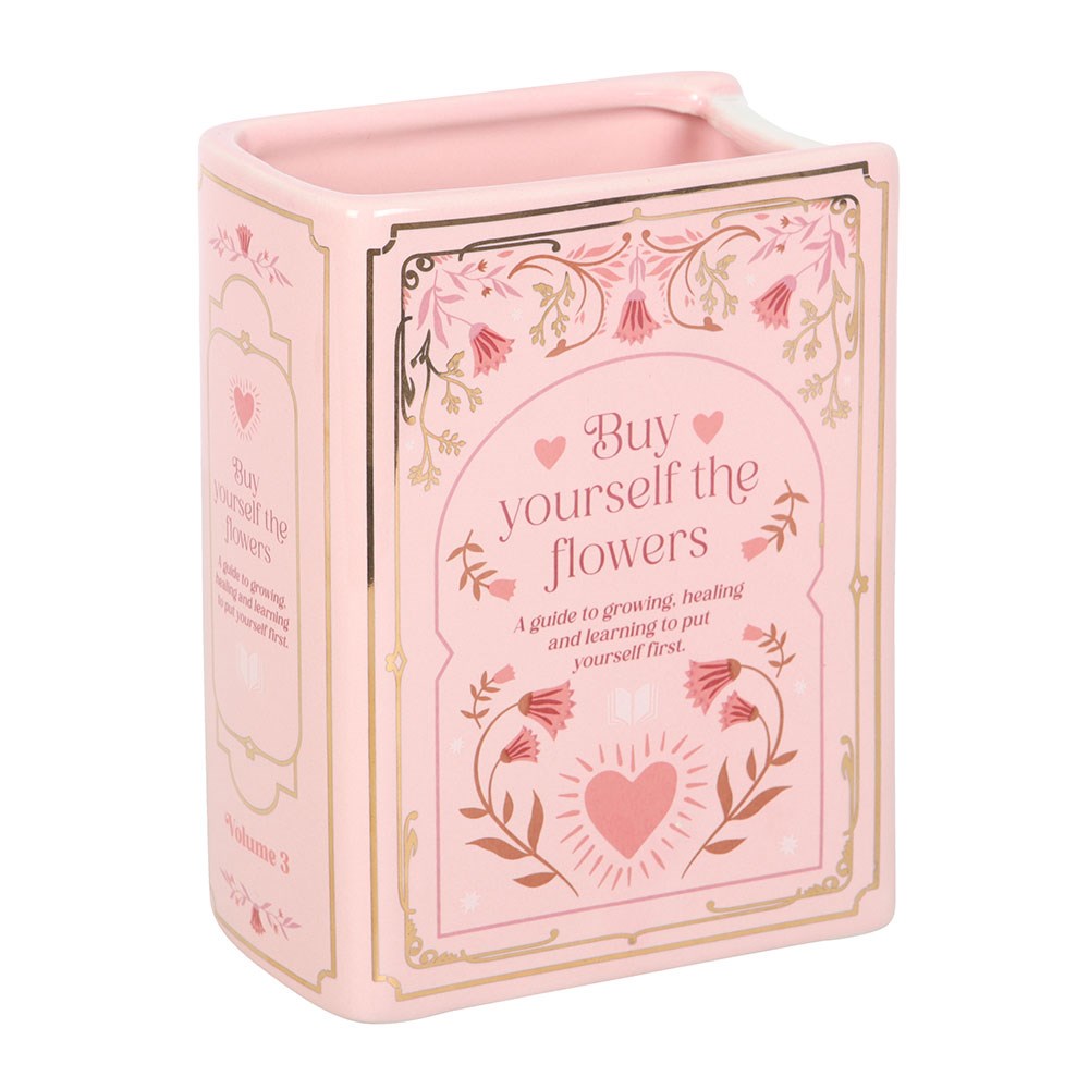 Vase Livre Rose « Buy Yourself the Flowers » en Céramique – Collection The Book Club