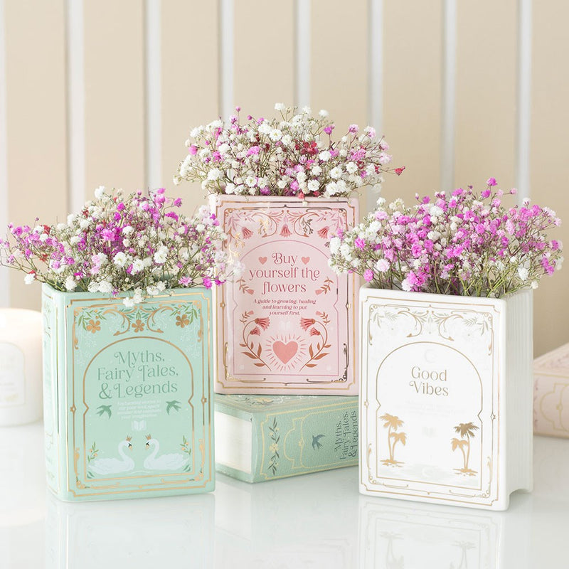 Vase Livre Rose « Buy Yourself the Flowers » en Céramique – Collection The Book Club