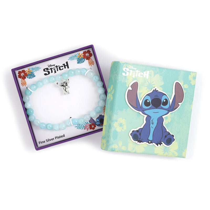 Bracelet Disney – Perles bleues et pendentif Stitch