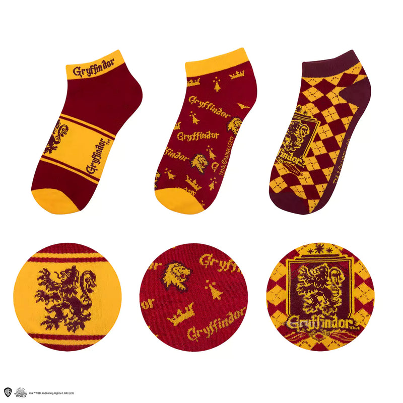 Chaussettes Harry Potter – Lot de 3 paires Gryffondor – Taille 35/45