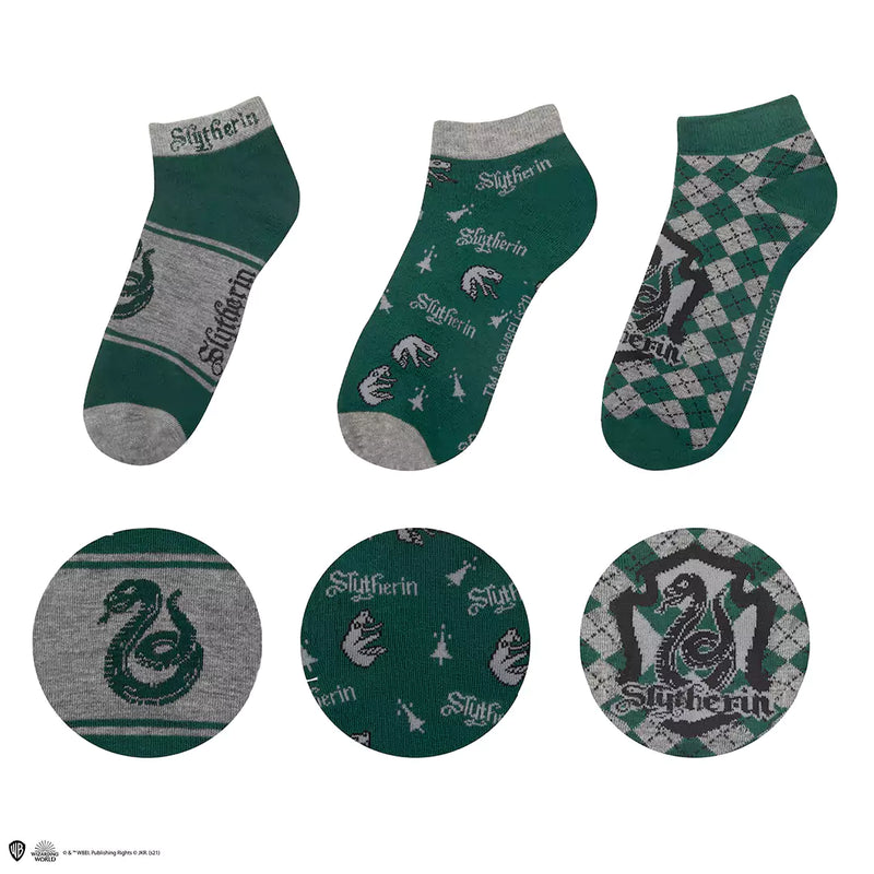 Chaussettes Harry Potter – Lot de 3 paires Serpentard – Taille 35/45