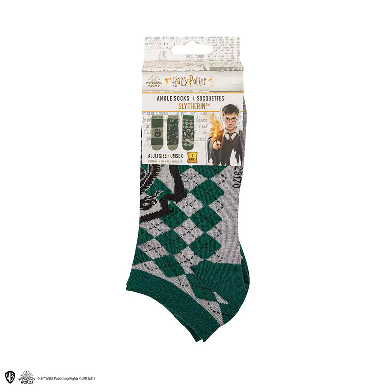 Chaussettes Harry Potter – Lot de 3 paires Serpentard – Taille 35/45