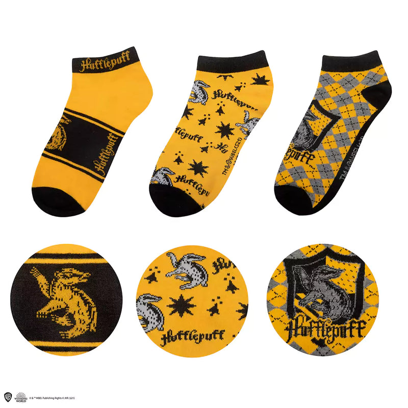 Chaussettes Harry Potter – Lot de 3 paires Poufsouffle – Taille 35/45