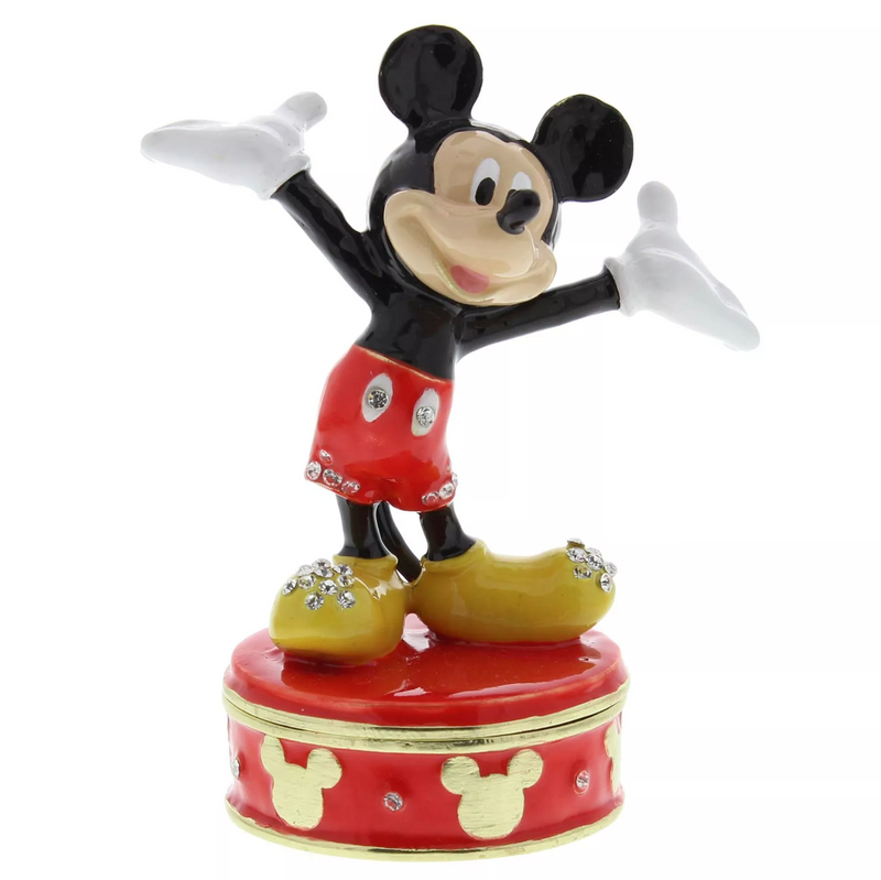 Boîte à bijoux Mickey Mouse – Émaillée avec strass – Disney Officiel