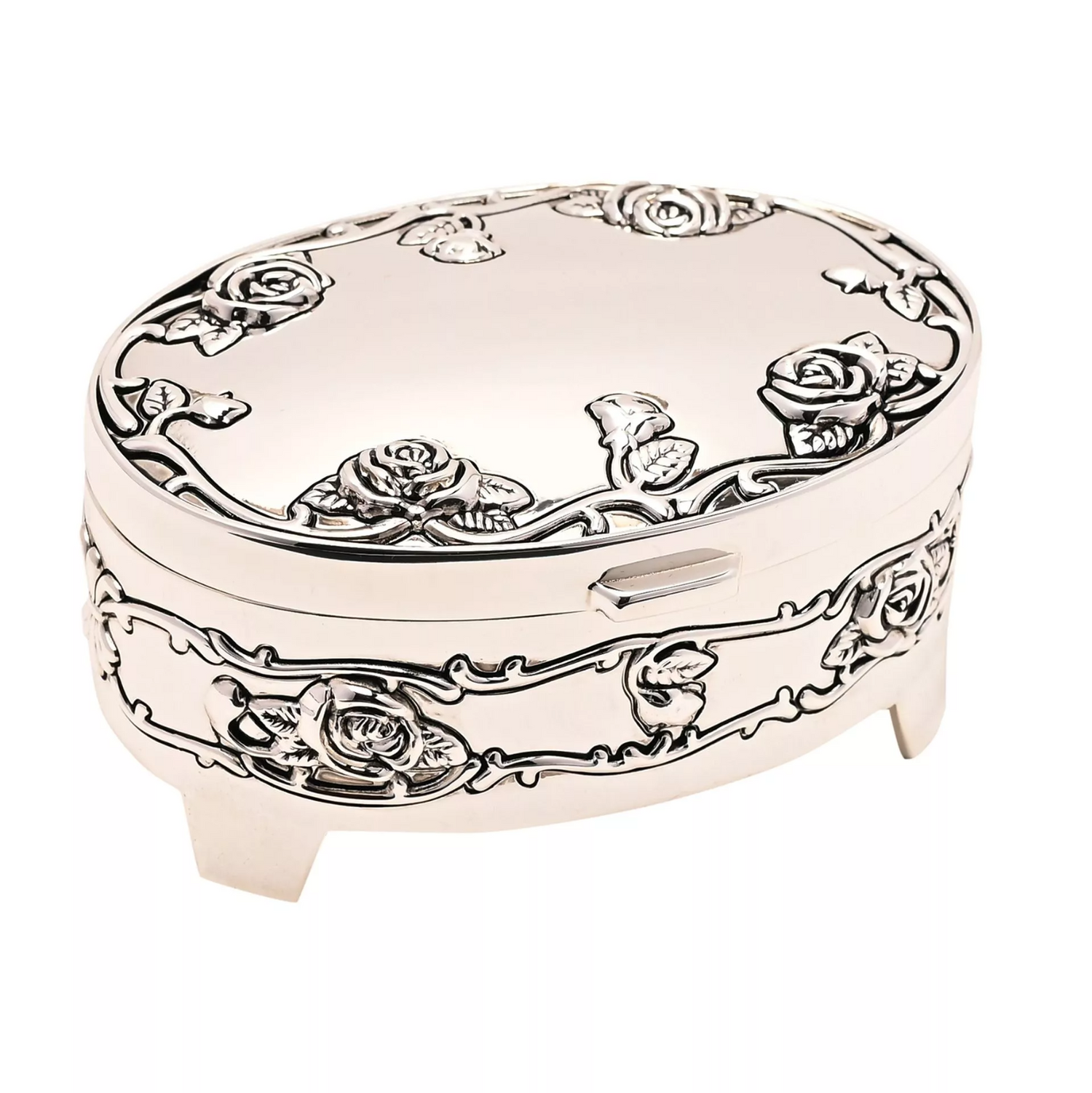 Boîte en métal style Belle et la Bête – Roses sculptées