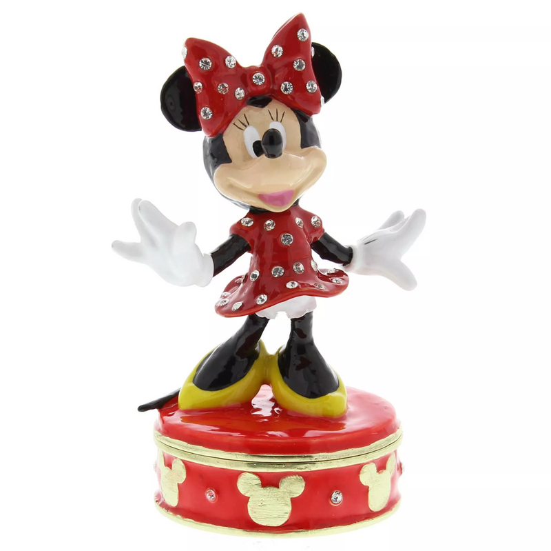 Boîte à bijoux Minnie Mouse – Émaillée avec strass – Disney Officiel