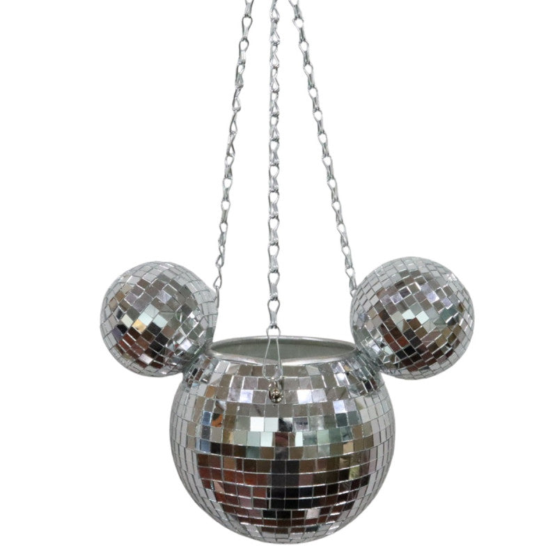 Pot de Fleur Suspendu Mickey Boule à Facettes - 2 tailles