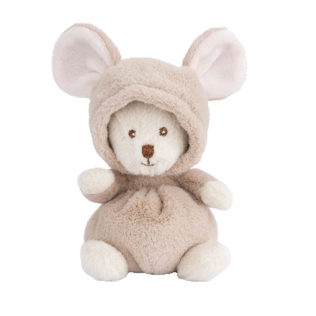 Peluche Bukowski – Ziggy Mouse – Ourson déguisé en souris blanche ou grise