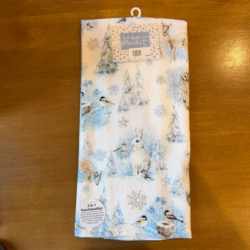 Essuie-éponge torchon Animaux de l'Hiver – 100 % coton