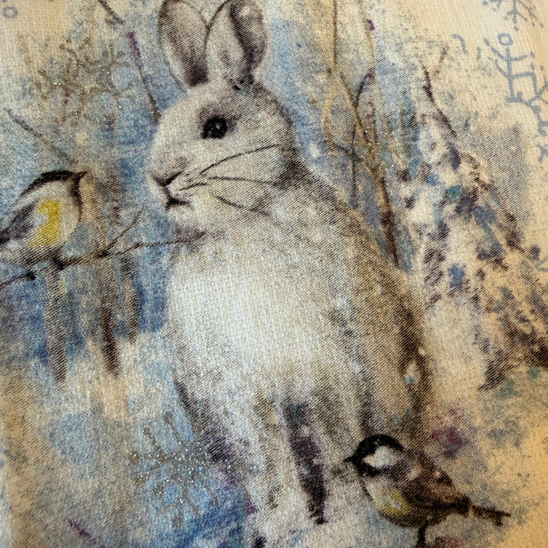Essuie-éponge torchon LAPIN de l'Hiver – 100 % coton