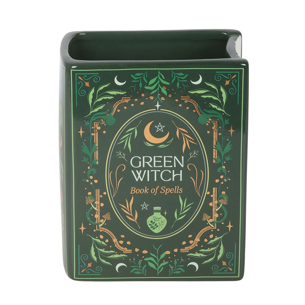 Vase Livre « Green Witch – Book of Spells » – Décoration Mystique