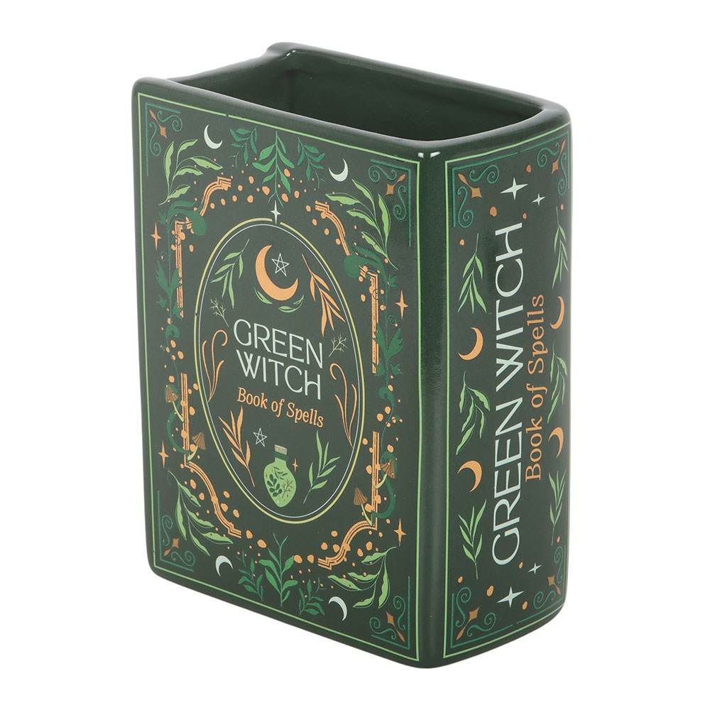 Vase Livre « Green Witch – Book of Spells » – Décoration Mystique