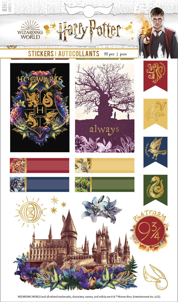 HARRY POTTER-Stickers 95 pieces sur le thème floral de Poudlard