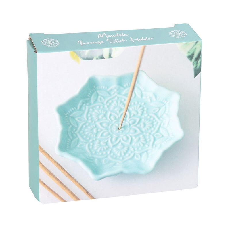 Porte-encens mandala bleu – Céramique
