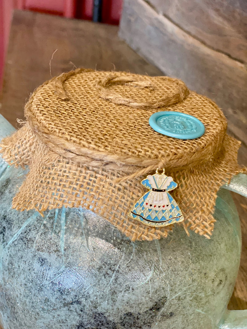 Lanterne artisanale Théière - Alice au Pays des Merveilles BLEUE