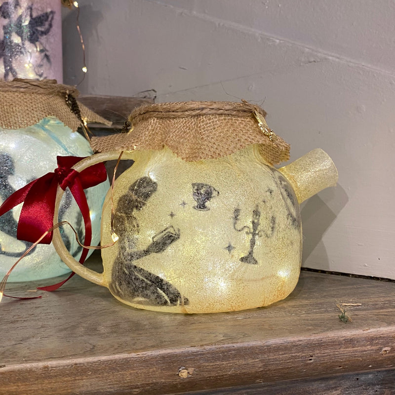 Lanterne artisanale Théière inspirée de La Belle et la Bête