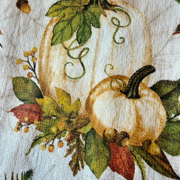 Torchon essuie-mains en coton à motifs de citrouilles, déco d'automne et Halloween