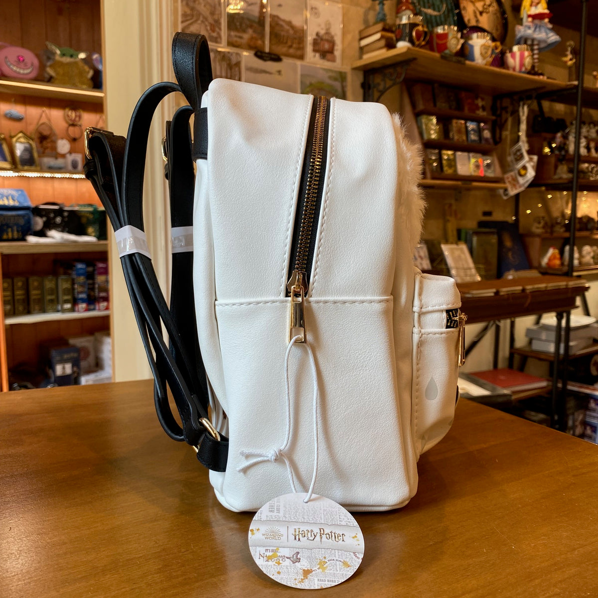 Mini sac à dos Harry Potter – Hedwige – Yeux brodés et effet peluche