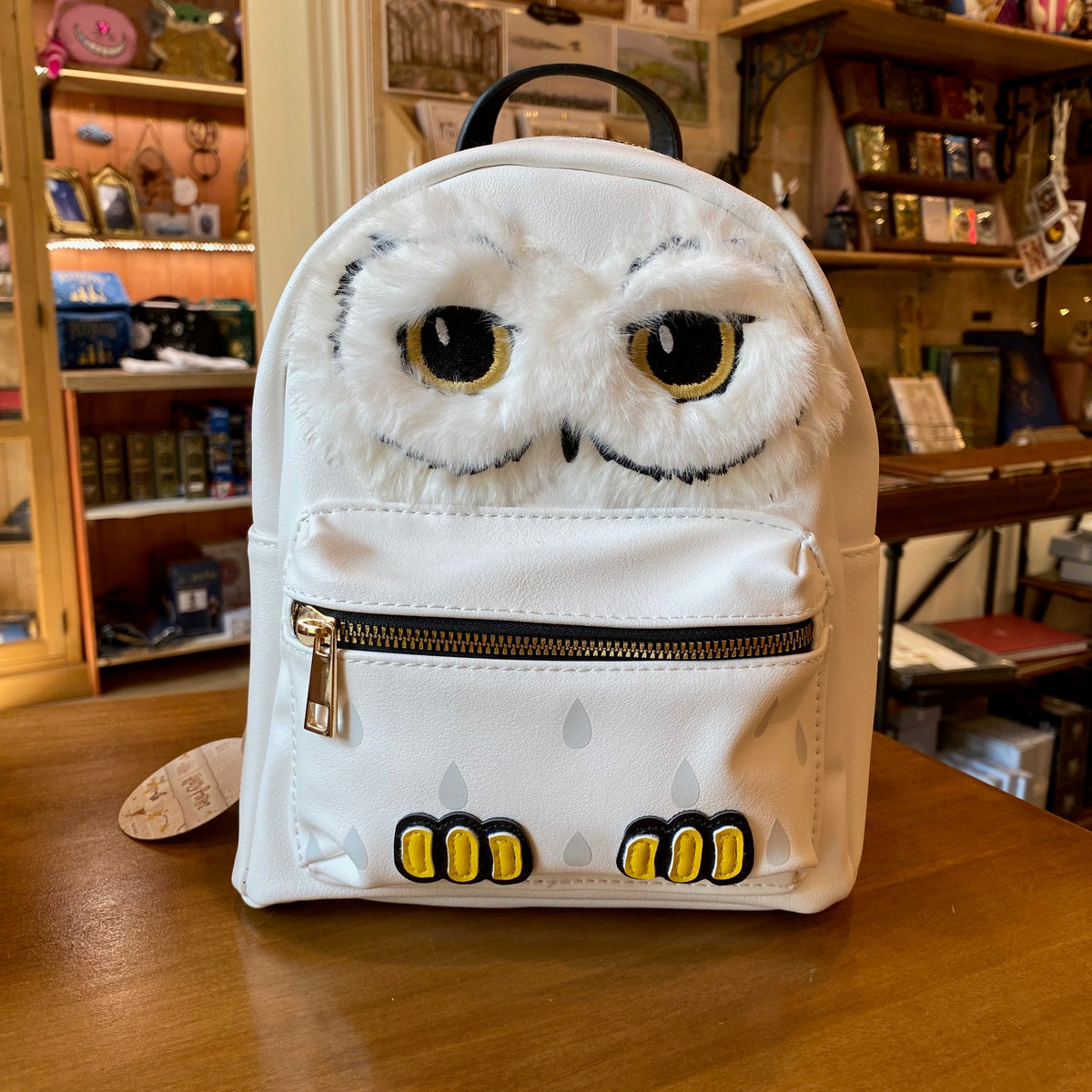 Mini sac à dos Harry Potter – Hedwige – Yeux brodés et effet peluche