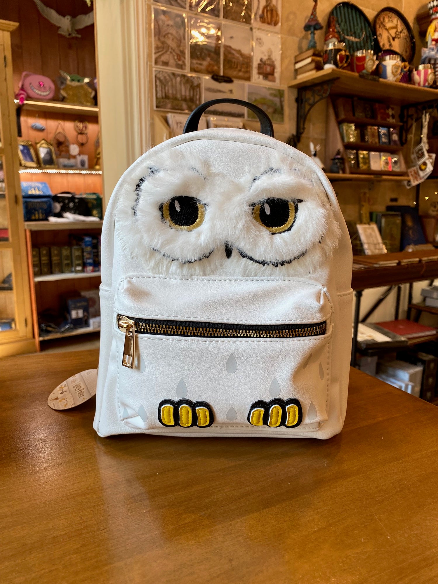 Mini sac à dos Harry Potter – Hedwige – Yeux brodés et effet peluche