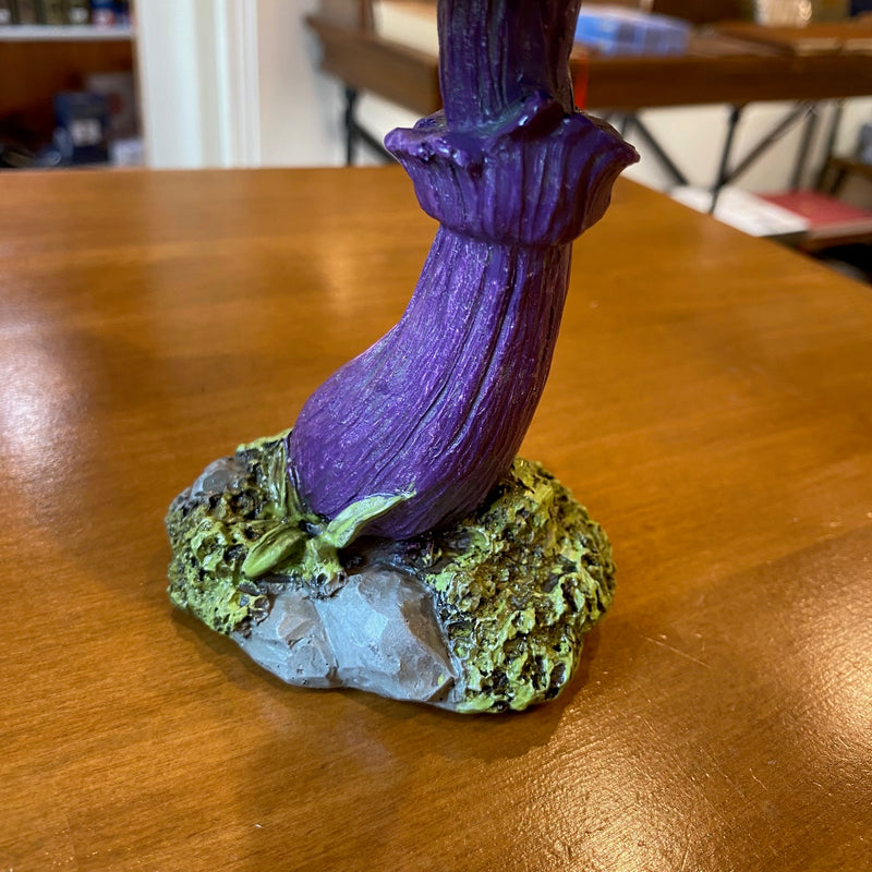 Champignon décoratif féerique – Turquoise et violet – Hauteur 24 cm