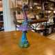 Champignon décoratif féerique – Rouge, violet et turquoise – Hauteur 24 cm