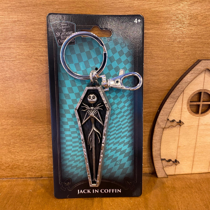 Porte-clés cercueil Jack Skellington en métal – L’Étrange Noël de Monsieur Jack