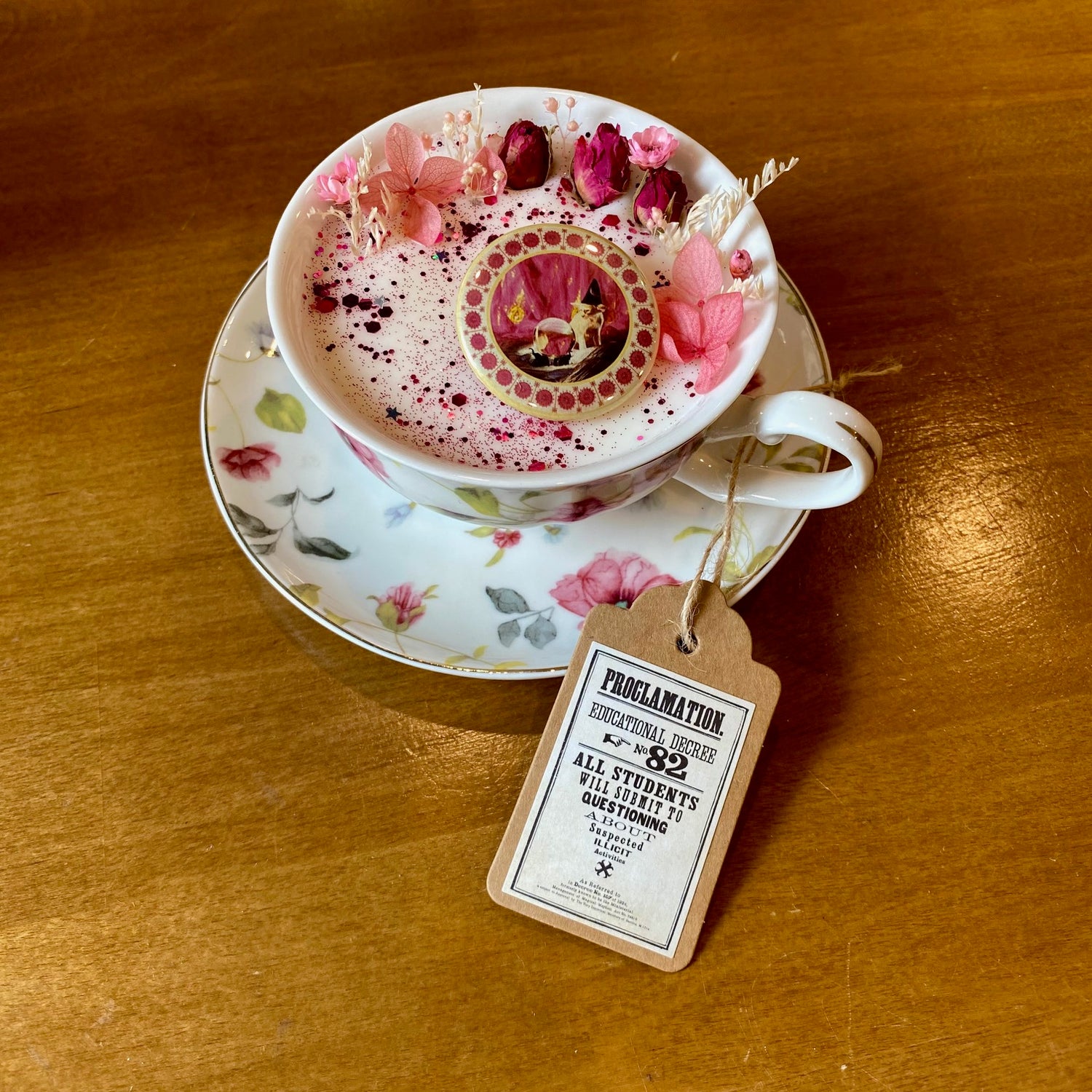 Bougie exclusive – Inspiration Professeur Ombrage - Parfum FLEURS DE COTON