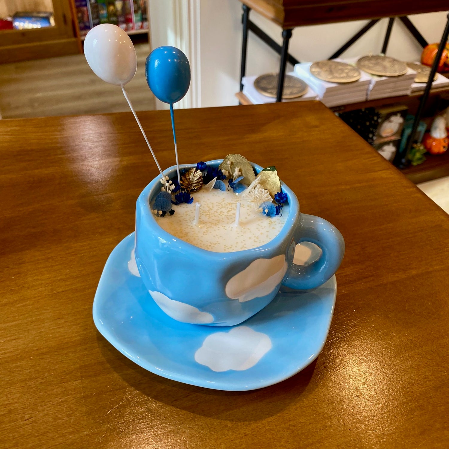 Bougie Exclusive - Tasse Nuage "Là-haut" - Parfum CARAMEL