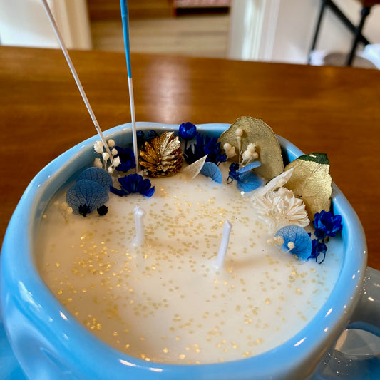 Bougie Exclusive - Tasse Nuage "Là-haut" - Parfum CARAMEL