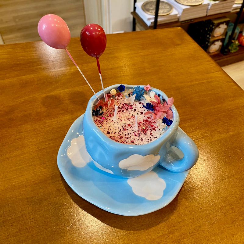 Bougie Exclusive - Tasse Nuage "Là-haut" - Parfum PAIN D'EPICES