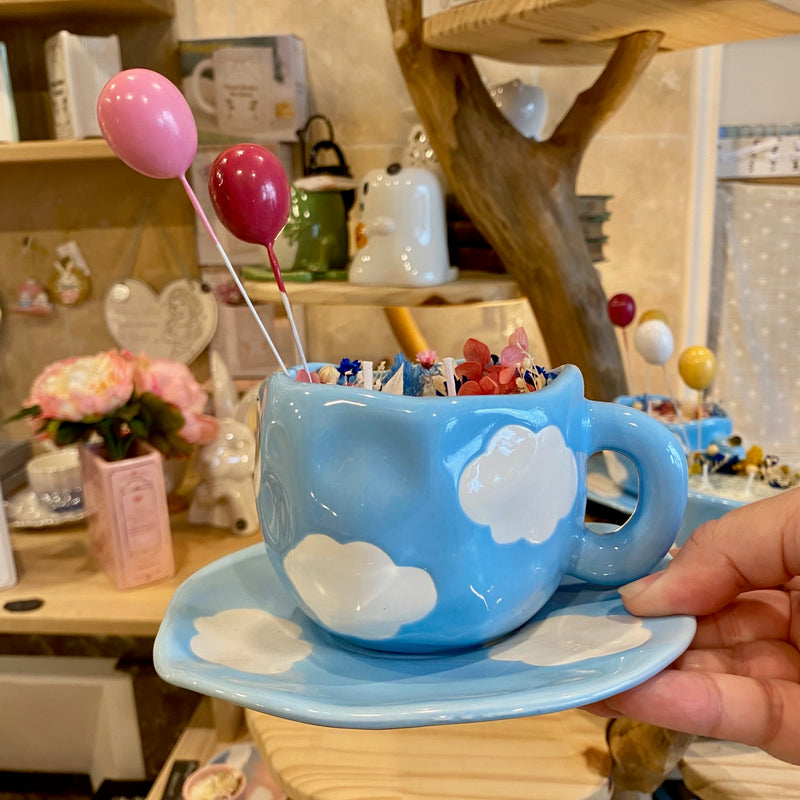 Bougie Exclusive - Tasse Nuage "Là-haut" - Parfum PAIN D'EPICES