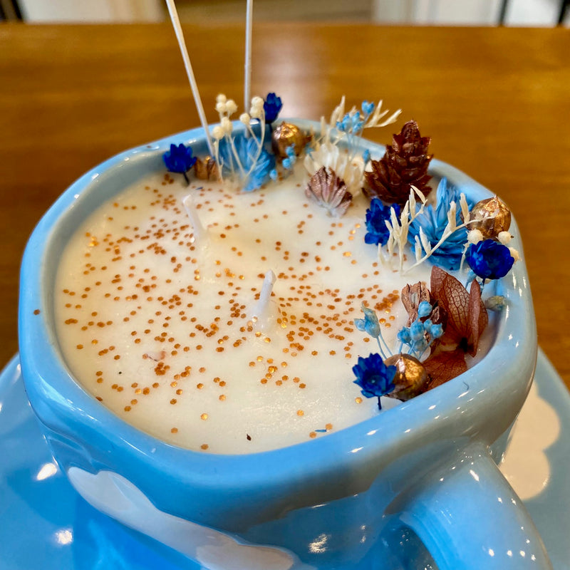 Bougie Exclusive - Tasse Nuage "Là-haut" - Parfum FLEURS DE COTON