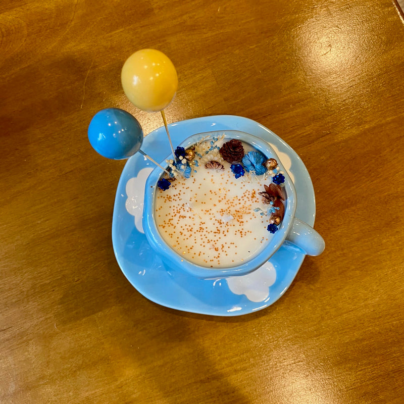 Bougie Exclusive - Tasse Nuage "Là-haut" - Parfum FLEURS DE COTON