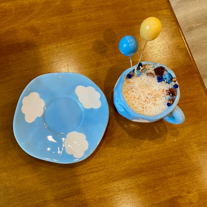 Bougie Exclusive - Tasse Nuage "Là-haut" - Parfum FLEURS DE COTON