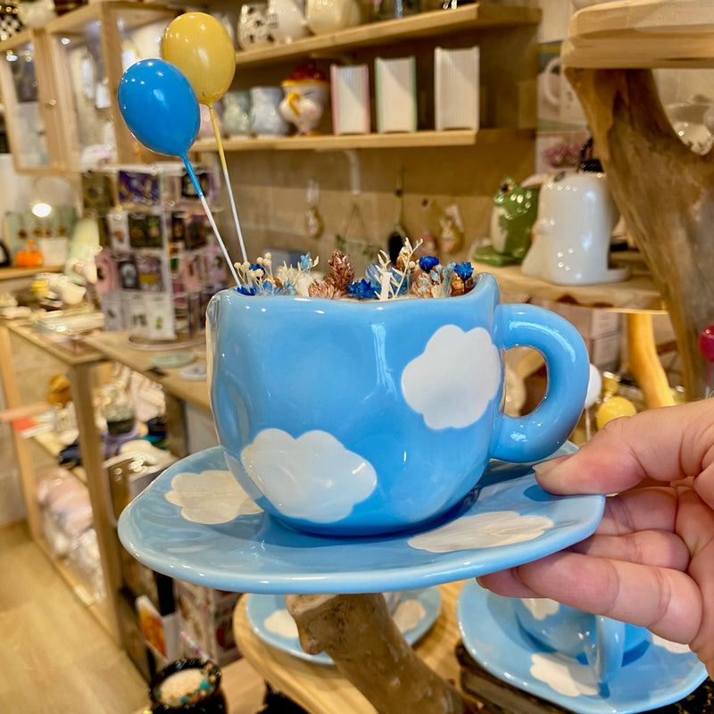 Bougie Exclusive - Tasse Nuage "Là-haut" - Parfum FLEURS DE COTON