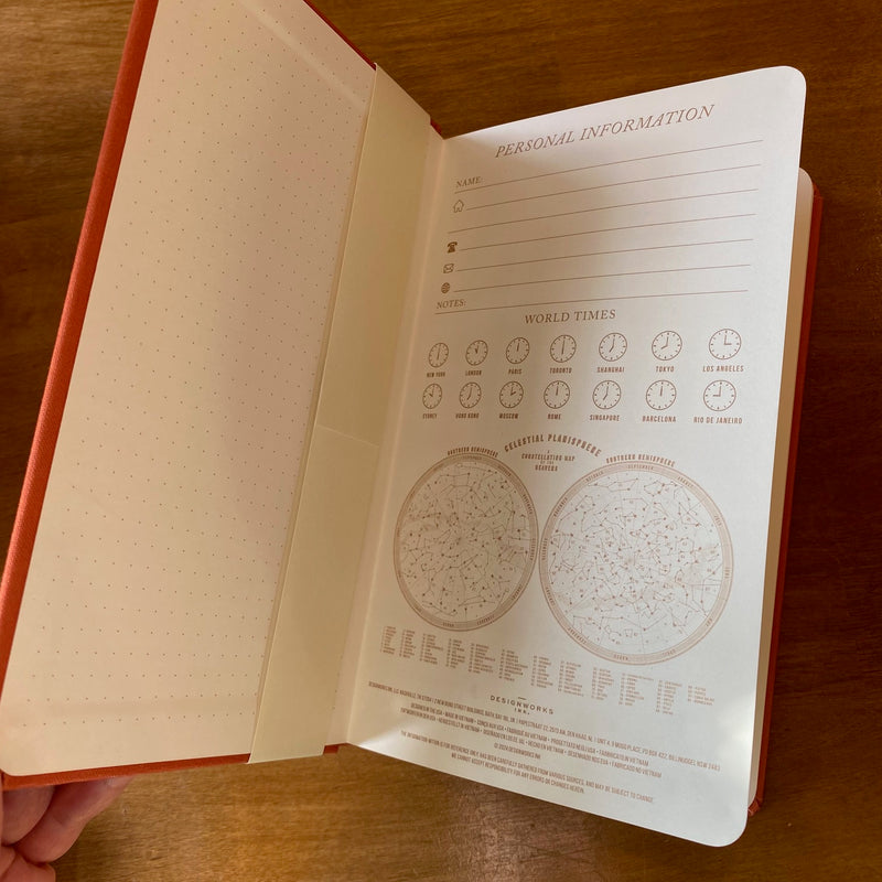 Carnet relié tissu - Terracotta Sun - Designworks ink