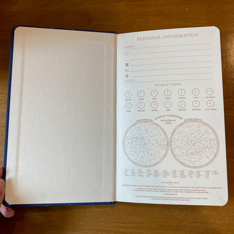 Carnet Relié Designworks Ink – Thème Lune & Étoiles