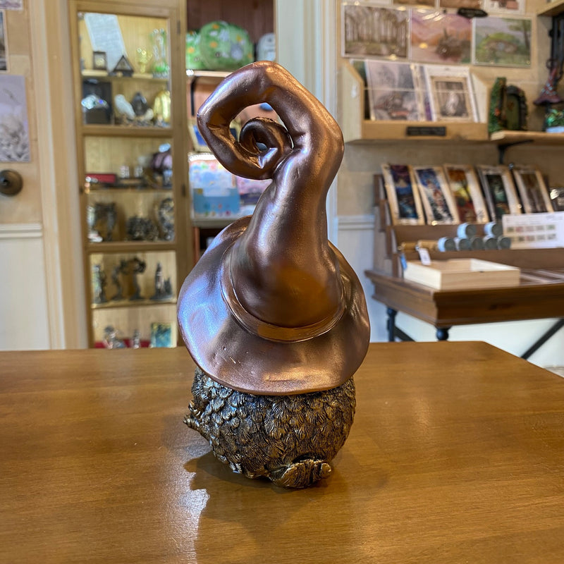 Figurine Hibou Alchimiste – Effet cuivre patiné