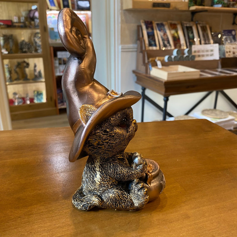 Figurine Chat Sorcier – Effet cuivre patiné